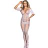 Bodystocking SUBBLIME - 951818 med åpen skritt og blomster