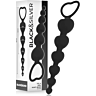 Anal Beads BLACK&SILVER MILA med hjerter