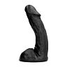 Dildo ALL BLACK 28 CM med bøyd design for G-punktet