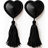 CHILIROSE ACCESORIES CR 4897 hjerteformede brystvorteskjulere med svarte dusker