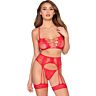Garter Belt Set Leg Avenue 89359 med hjertedetaljer