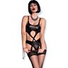 Garter Belt Set CHILIROSE CR 4625 med åpne detaljer