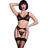 Garter Belt Set CHILIROSE CR 4692 med 4 deler