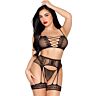 Garter Belt Set Leg Avenue 89359 med hjerte-detaljer