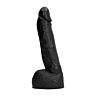 Dildo ALL BLACK 20 cm med realistisk struktur