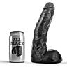Dildo ALL BLACK 22 CM - Fleksibel og lett å bruke