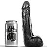 Dildo ALL BLACK 20 CM med realistisk design