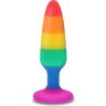 BDSM Anal Plug PRIDE Twink 8.5 CM med regnbuefarger
