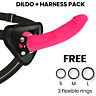 Dildo med arnés DELTACLUB - 20 cm lang