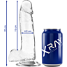 Strapon Dildo X RAY 20 cm med realistisk design