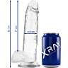 Dildo X RAY Clear 22 CM med baller