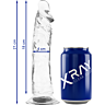 Dildo X RAY Clear 21 CM med realistisk form