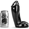 Dildo ALL BLACK 18 CM med realistisk design
