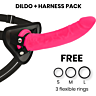 Dildo med arnés DELTACLUB 23 cm