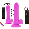 Vibrator Diversia Fleksibel Dildo 20.5 cm med sugefot