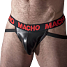 Jockstrap MACHO UNDERWEAR MX25RC med elastisk lær