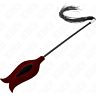 BDSM Pisk KINK ROSE SHAPE SILICONE TASSEL WHIP 45 CM