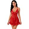 Babydoll LIVCO CORSETTI Nacht Set T-skjorte og Rød Truse