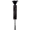 BDSM pisk SECRETPLAY DUSTER + BLACK WHIP med fjær