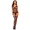Bodystocking PASSION BS119 med blomstermønster