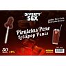 Søte godterier DIABLO GOLOSO - 50 penisformede lollipops