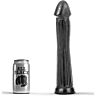 BDSM Anal Plug ALL BLACK 31 CM med dype riller