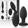 BDSM Anal Plug BLACK&SILVER Welss med fjernkontroll