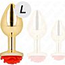 Anal Plug KINK PLEASURE PLUGS med rød rose