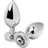 Analplugg Metall Hard Diamond Transparent Medium 7,62CM