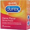 Kondom DUREX Dame Placer 3 enheter med hevede prikker