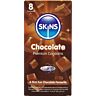 Preservativ SKINS sjokolade 8-pakning med ekstra glede
