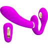Dobbel strap-on vibrador Pretty Love Thunderbird med fjernkontroll