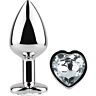 Anal Plug SECRETPLAY METAL BUTT PLUG CLEAR CRYSTAL HEART