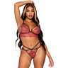 Set Lingerie Leg Avenue 81623 med strappy design