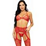 Spicy Lingerie Leg Avenue Three Pieces Set med blonder