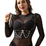 Body Harness SUBBLIME FETISH Corsett med Kjededetaljer