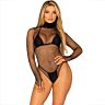 Body Leg Avenue Teddy High Neck med høy hals og lange ermer