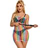 Sexy kjole SUBBLIME RAINBOW BARE SKULDER