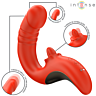 U-formet vibrator INTENSE Paulina for dobbel stimulering