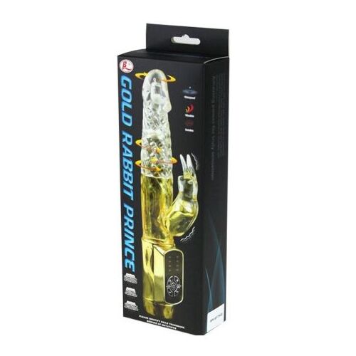 Vibrador BAILE ROTATIONS Rabbit Gold Prince med dobbel rotasjon