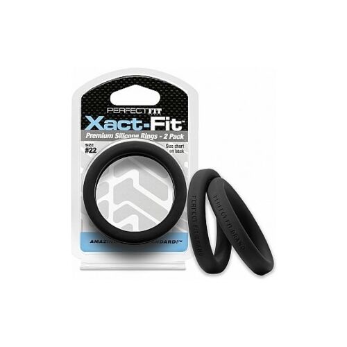 Xact-fit pakke med 2 silikonringer 20,7cm - svart