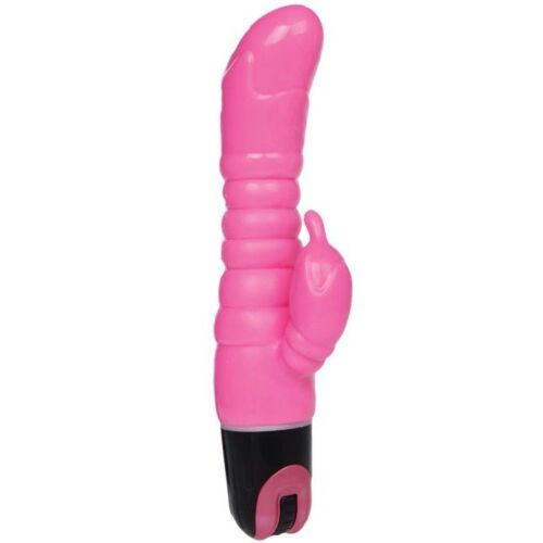 Vibrator BAILE PINK VIBRATOR 22.5 CM med klitorisstimulator