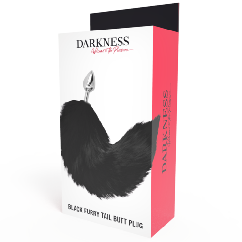 BDSM Anal Plugg DARKNESS - 8 cm med svarte hale