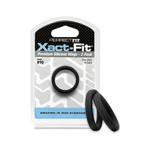 Xact-fit Pakke: Svart Silikonringer