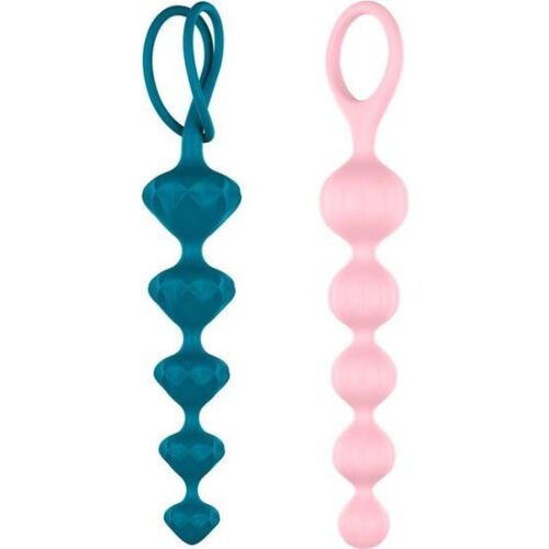 Bolas anales Bolas Satisfyer Beads med ergonomisk silikon
