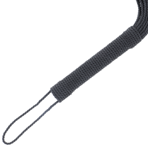 BDSM pisk DARKNESS BLACK BONDAGE WHIP 50CM med grep