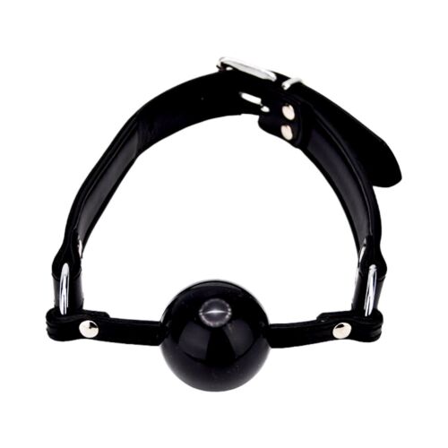 Ball Gag Bound med justerbar lærstropp