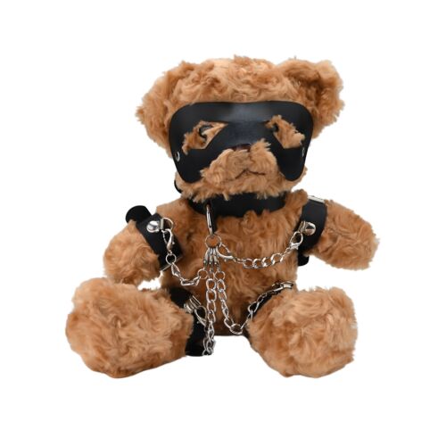 Bondage Bamse Bound to Please 30 cm med lærutstyr