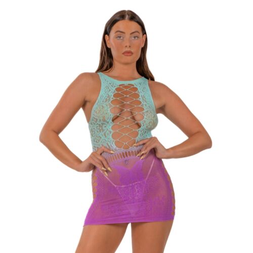 Babydoll Lace by LJ Ombre Mini Kjole med Snøring