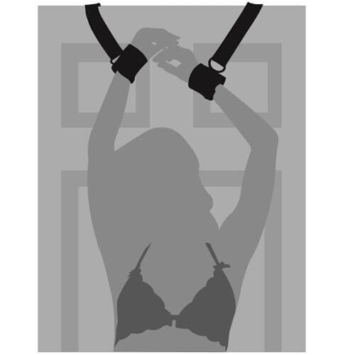 Restraints Loving Joy Door Jam Cuffs med justerbare håndjern